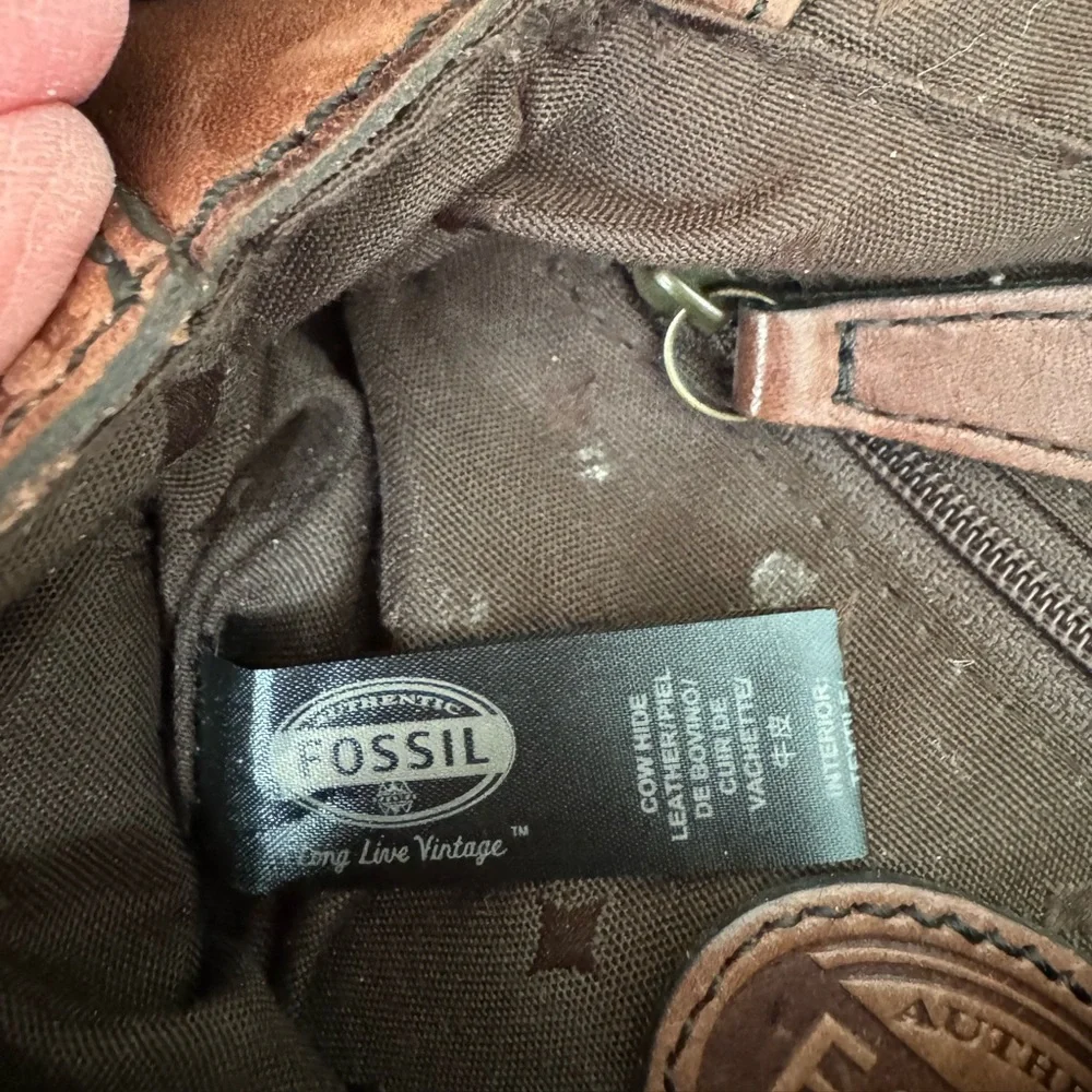 Fossil Brown Crossbody Leather Saddlebag